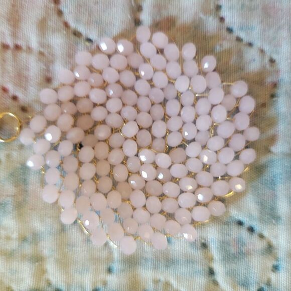 Pink Circle Crystal Pendant Necklace - Picture 6 of 9
